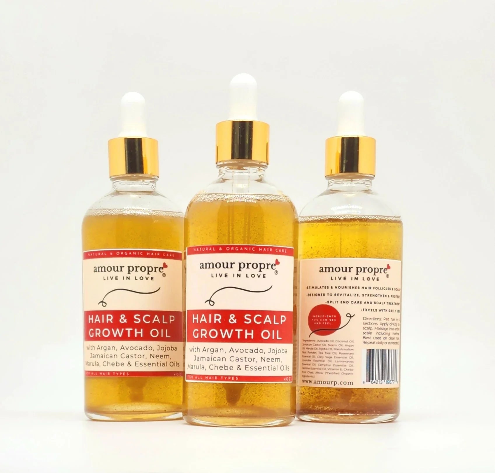 Amour Propre® Organic Chebe Hair Growth Oil with Avocado and Argan Oils
