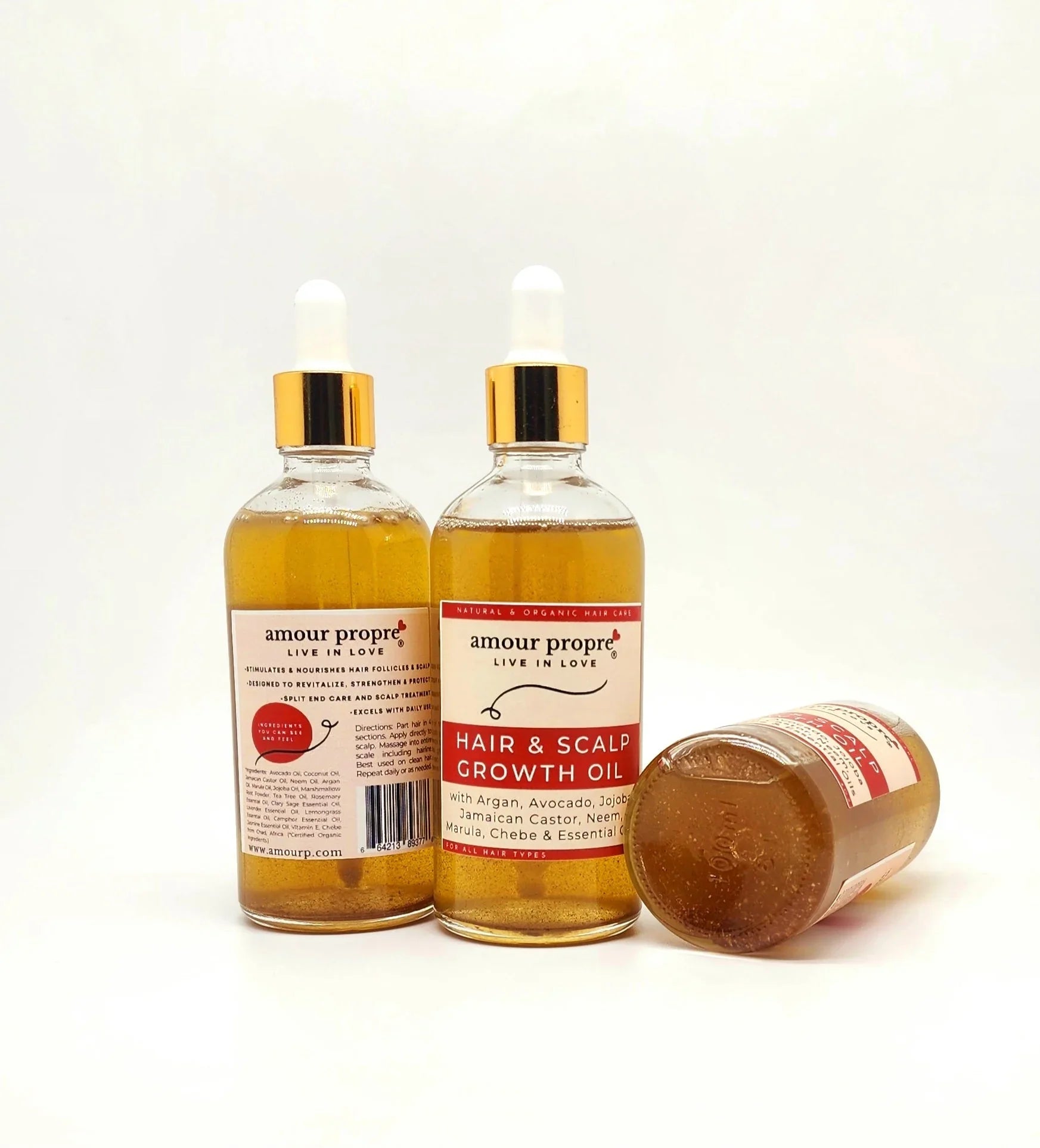 Amour Propre® Organic Chebe Hair Growth Oil with Avocado and Argan Oils