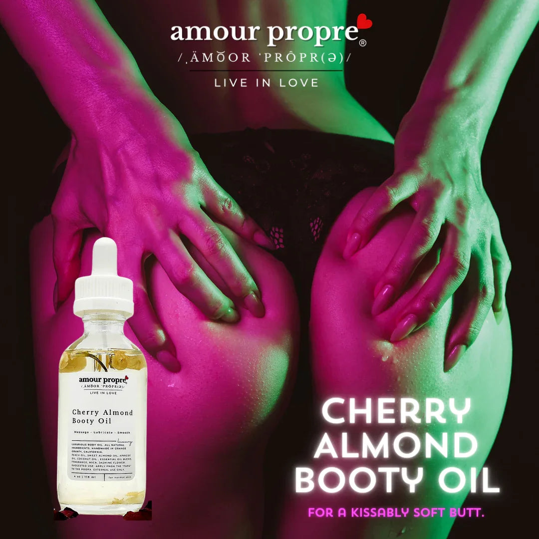 Amour Propre® Kissably Soft Booty Oil, Cherry Almond