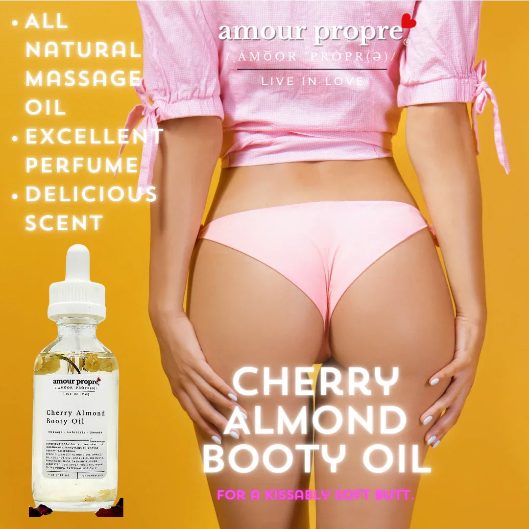 Amour Propre® Kissably Soft Booty Oil, Cherry Almond