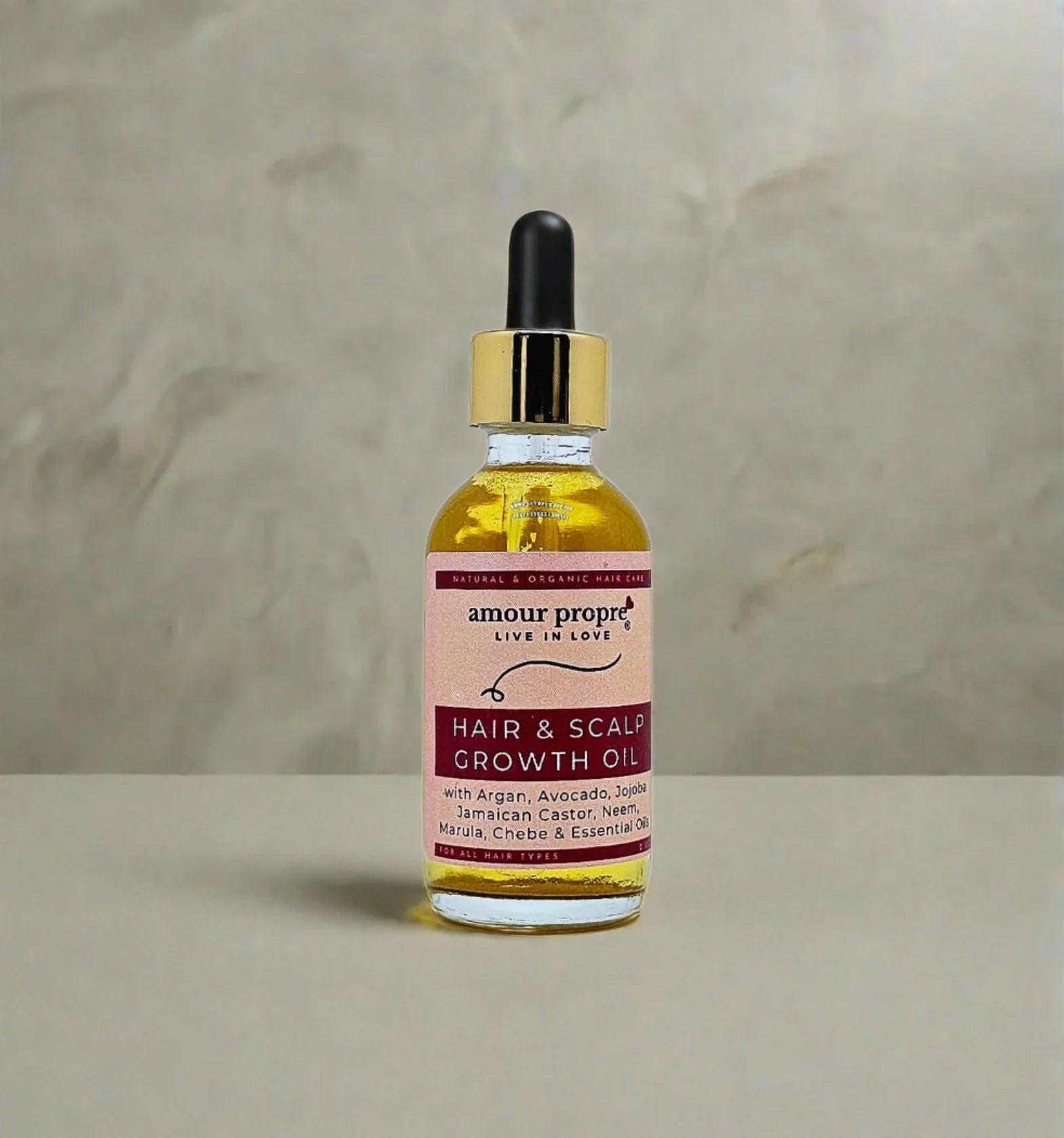 Amour Propre® Organic Chebe Hair Growth Oil with Avocado and Argan Oils