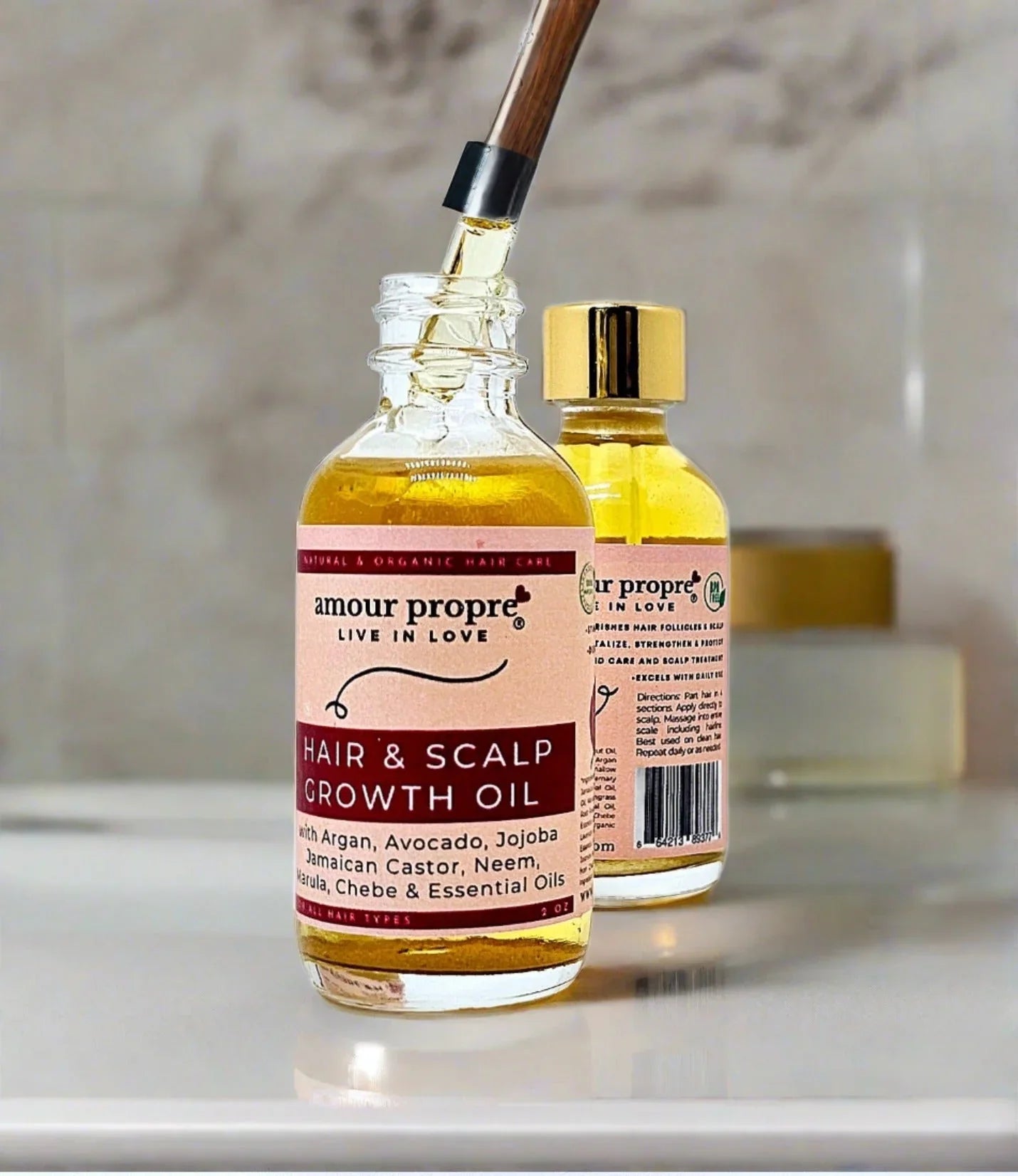 Amour Propre® Organic Chebe Hair Growth Oil with Avocado and Argan Oils