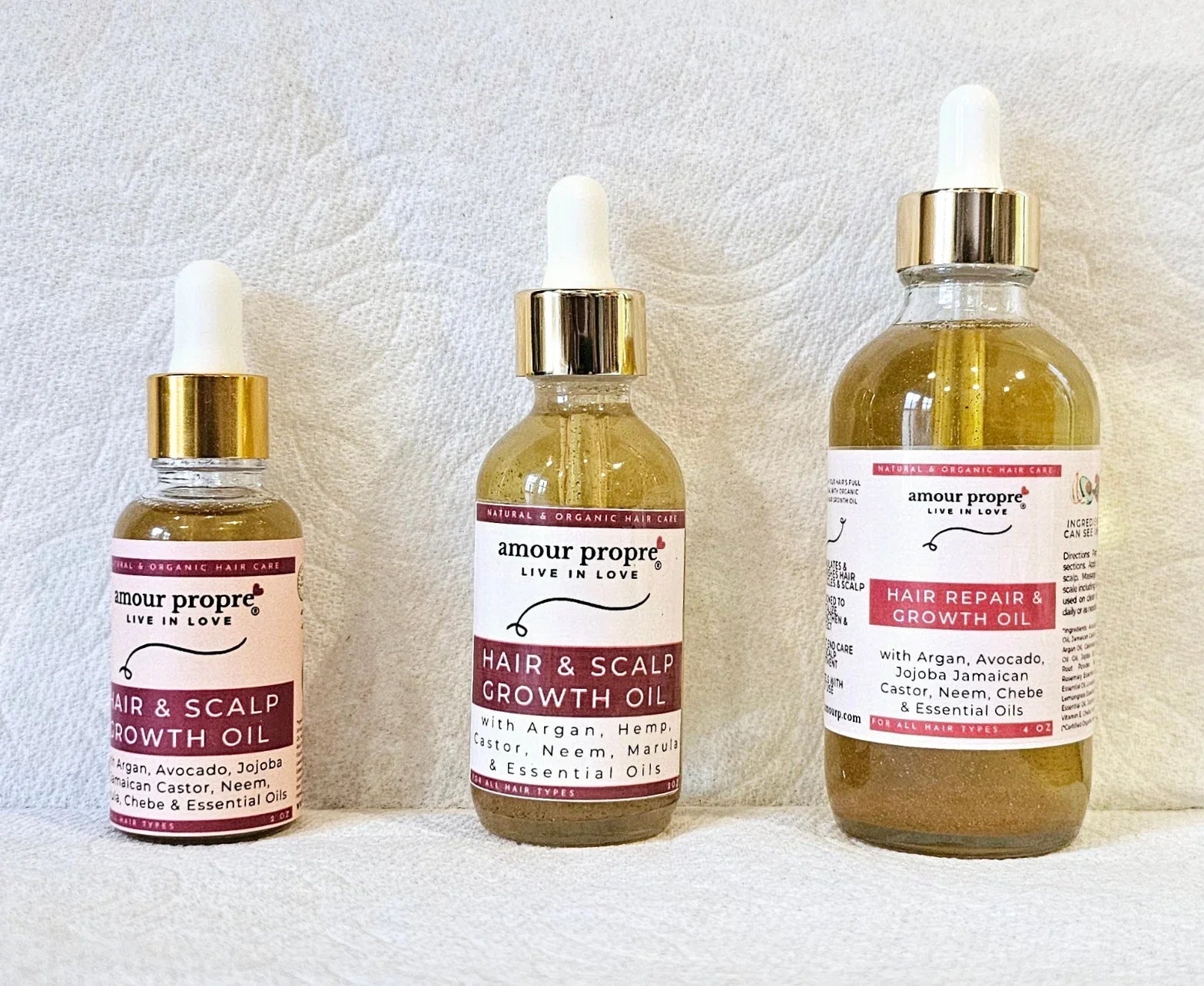 Amour Propre® Organic Chebe Hair Growth Oil with Avocado and Argan Oils