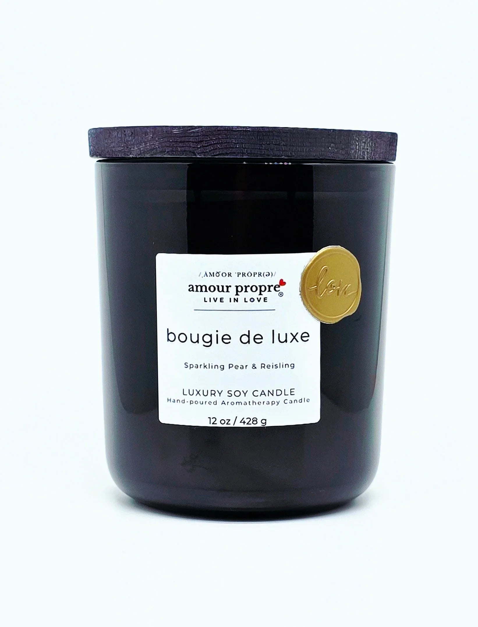 Amour Propre® bougie de luxe handpoured Luxury Soy Candle - 12oz