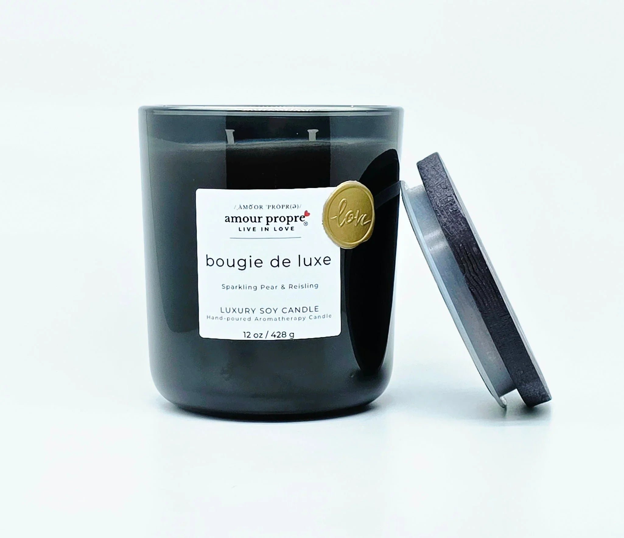 Amour Propre® bougie de luxe handpoured Luxury Soy Candle - 12oz