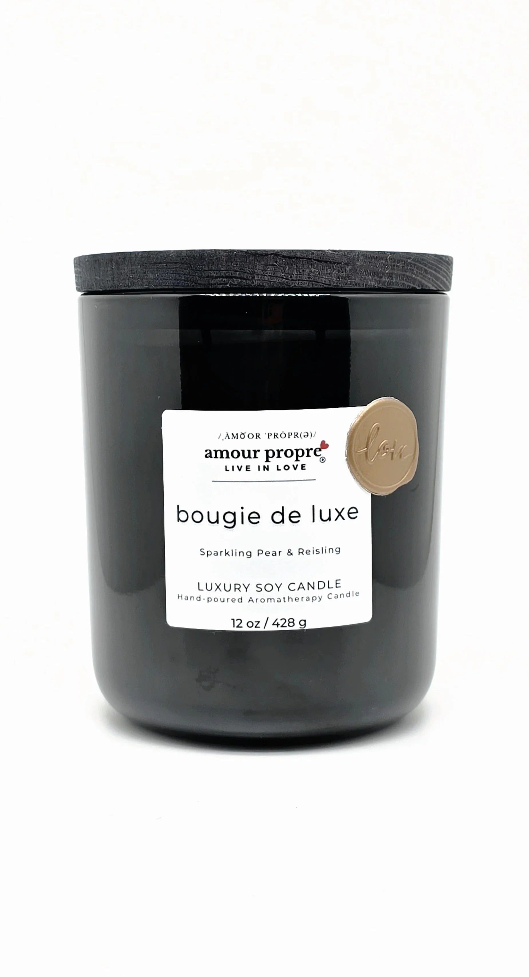 Amour Propre® bougie de luxe handpoured Luxury Soy Candle - 12oz