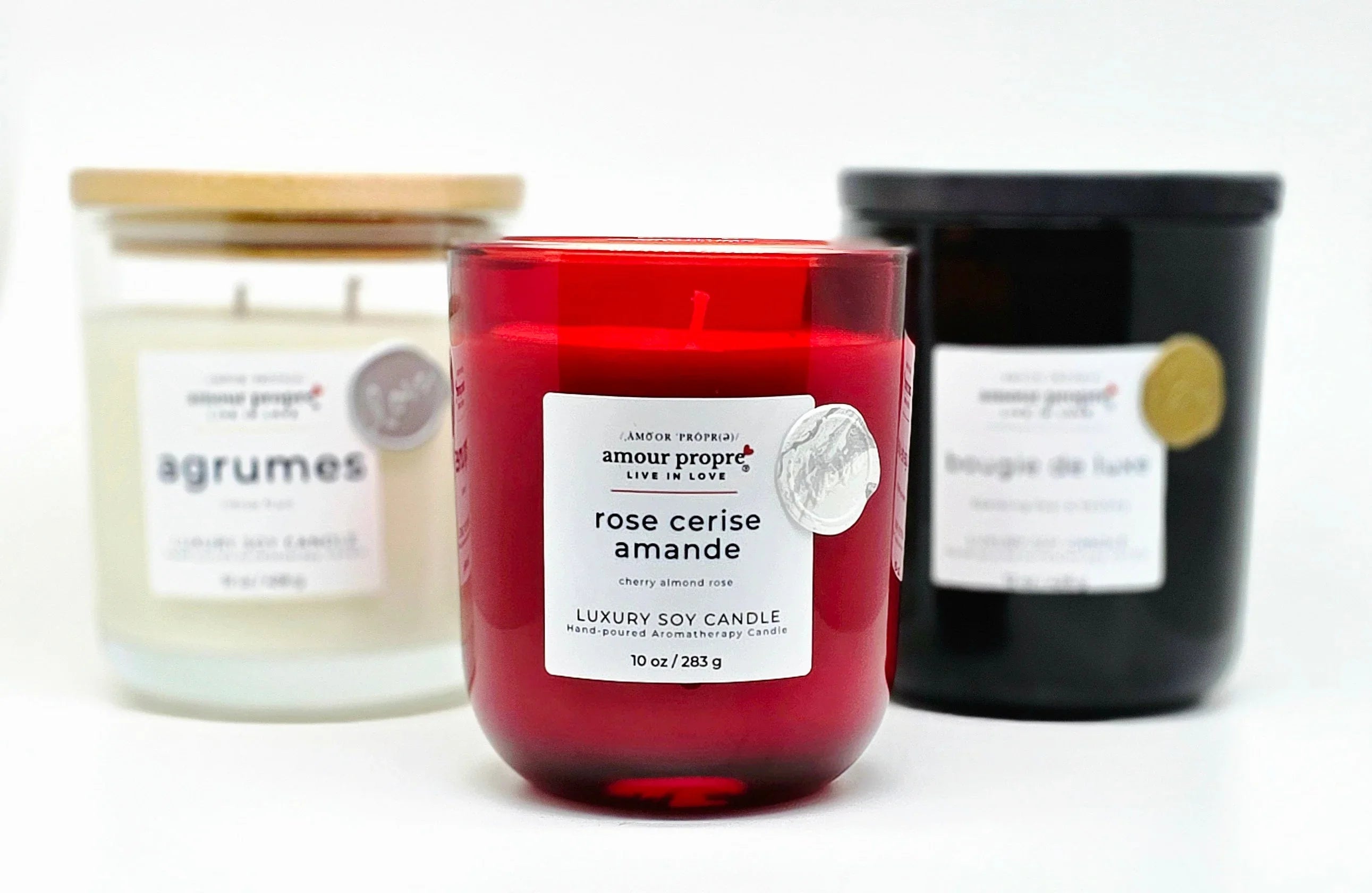 Amour Propre® bougie de luxe handpoured Luxury Soy Candle - 12oz