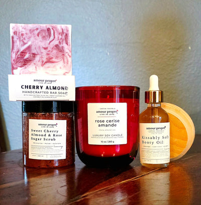 Amour Propre® Cherry Almond Rose Spa Gift Box Sets - Image 2