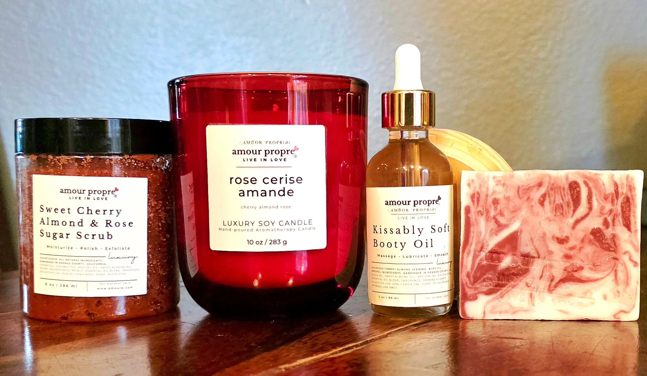 Amour Propre® Cherry Almond Rose Spa Gift Box Sets