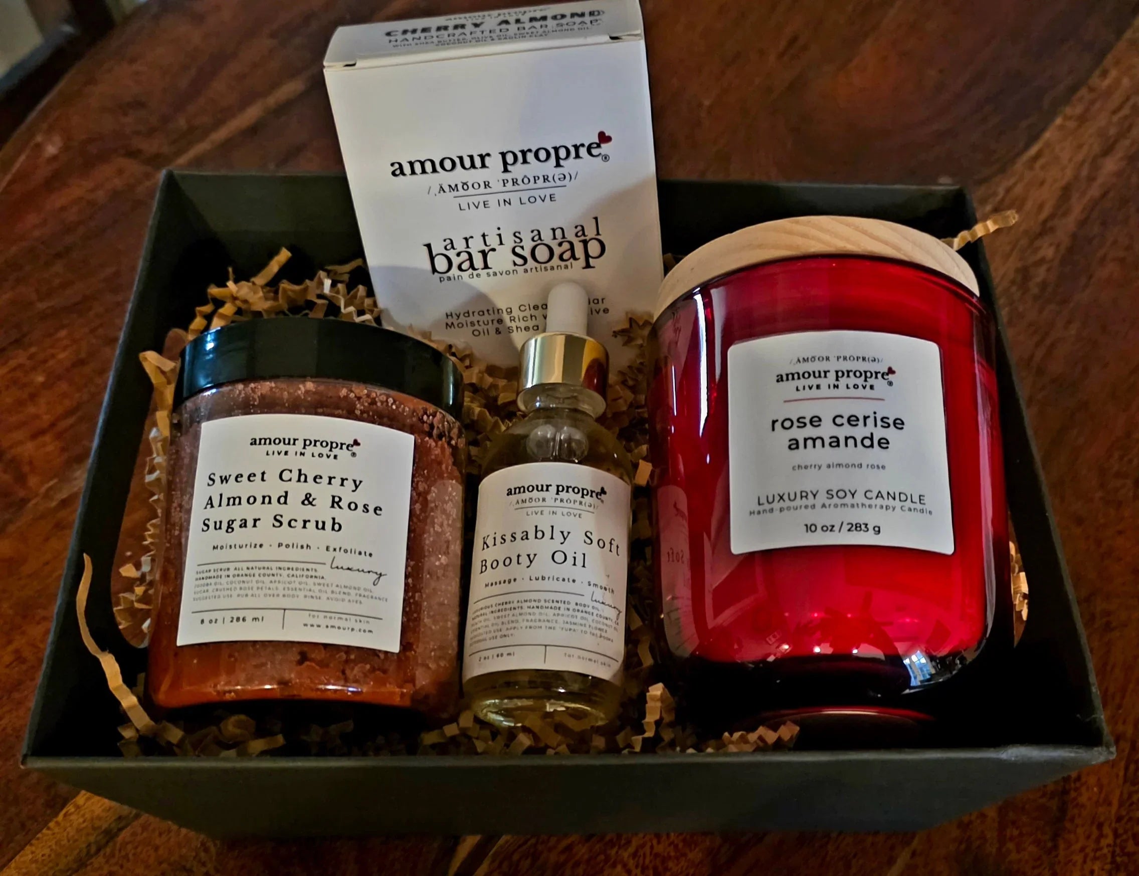 Amour Propre® Cherry Almond Rose Spa Gift Box Sets