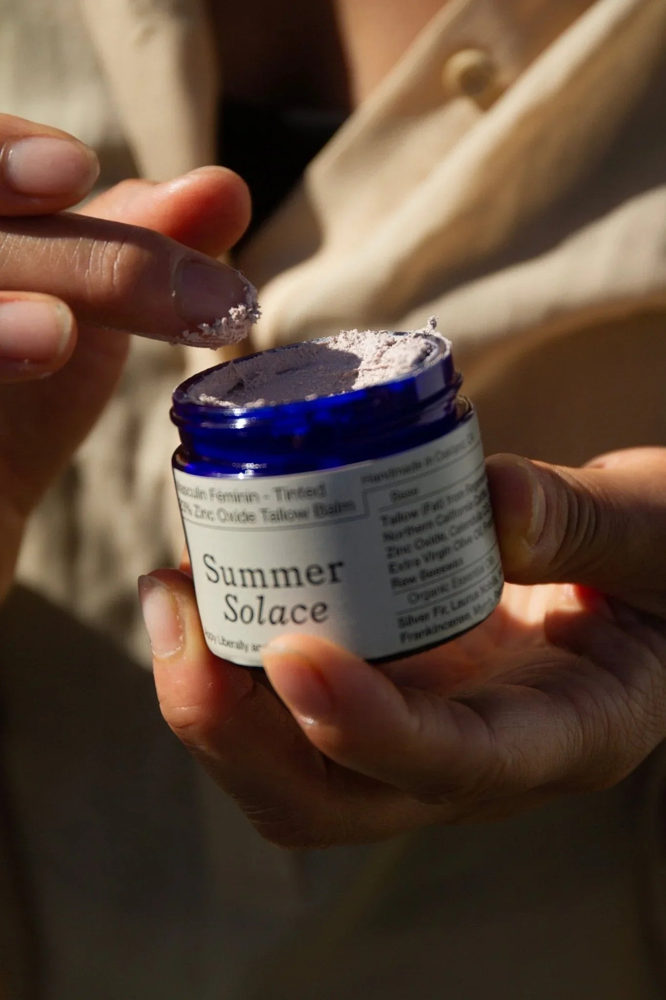 Summer Solace Tallow 23% Non-Nano Zinc Tinted Tallow Balm | Scented