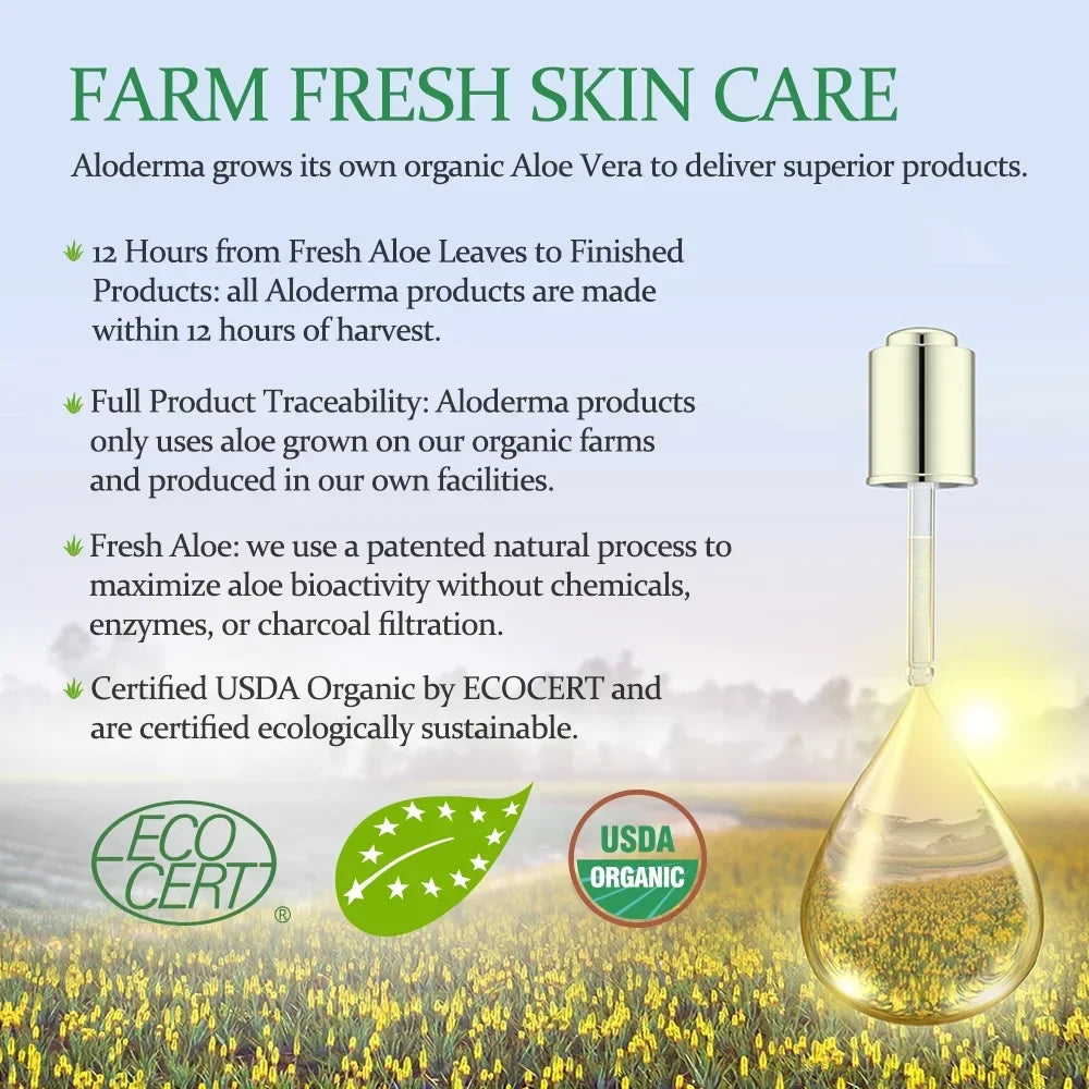 Soothing Facial Cleanser with 76% Organic Aloe Vera - Natural Face Wash with Allantoin for Sensitive Skin - Nourishing, Moisturizing Aloe Vera Face Wash with Glycerin - Aloe Skin Cleanser