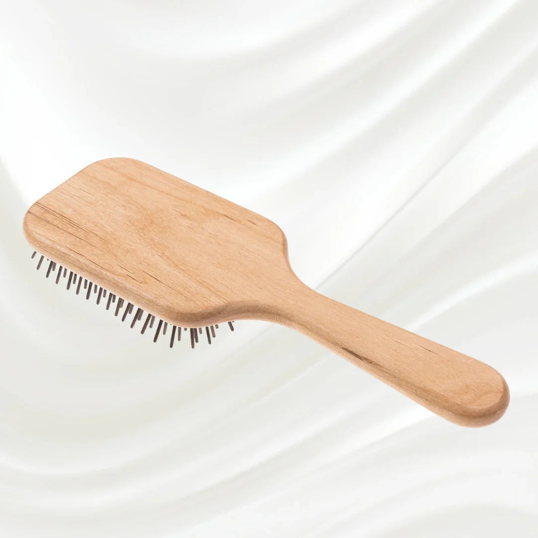 KOH-I-NOOR Legno Alder Wood Paddle Brush for Long Hair & Extensions