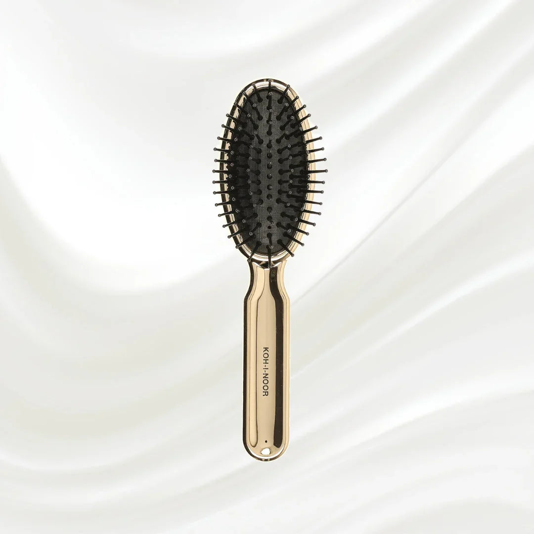 KOH-I-NOOR Metallic Pneumatic Oval Synthetic Pin Hairbrush