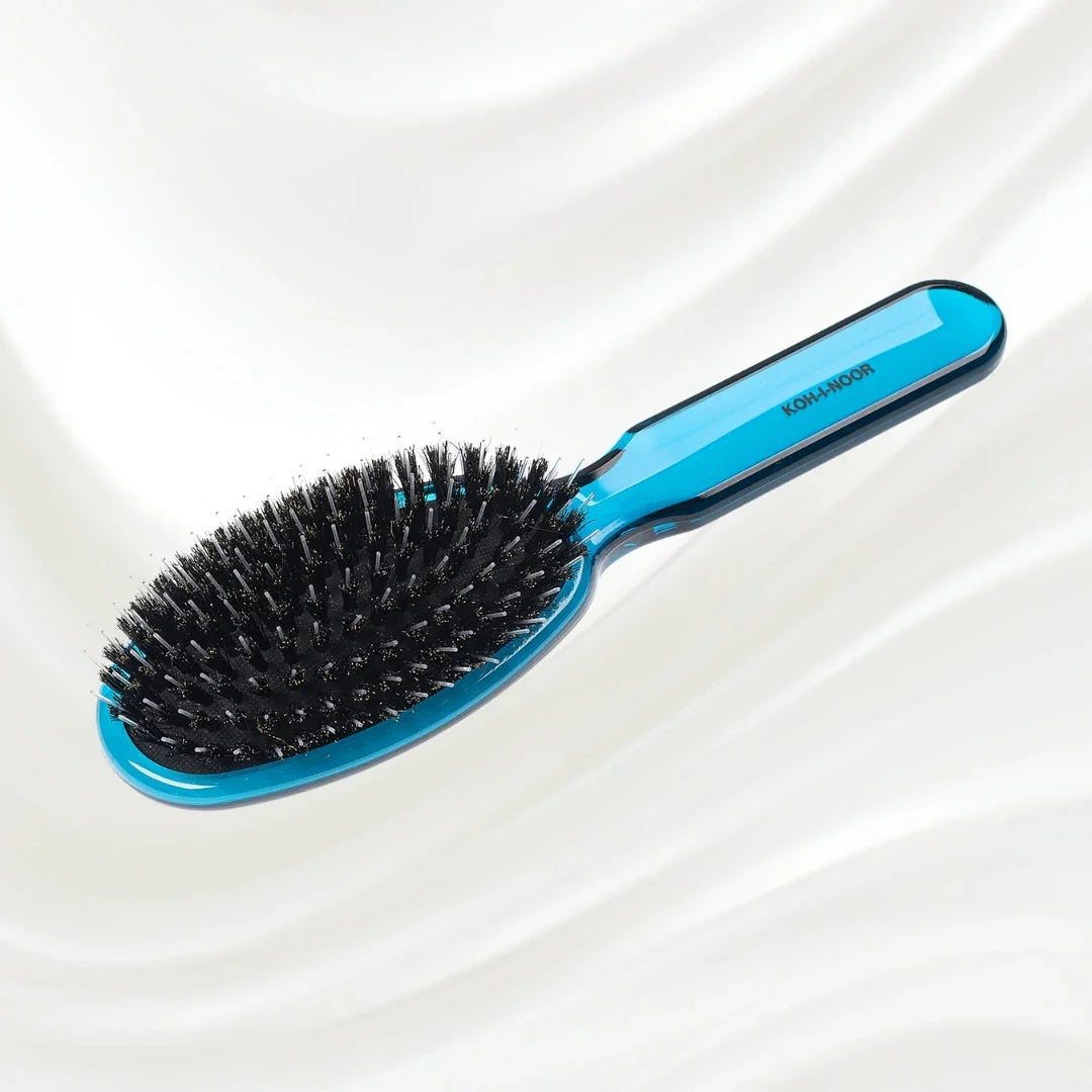 KOH-I-NOOR All Seasons Mixed Bristle Brush - Boar & Nylon for Normal to Thick Hair