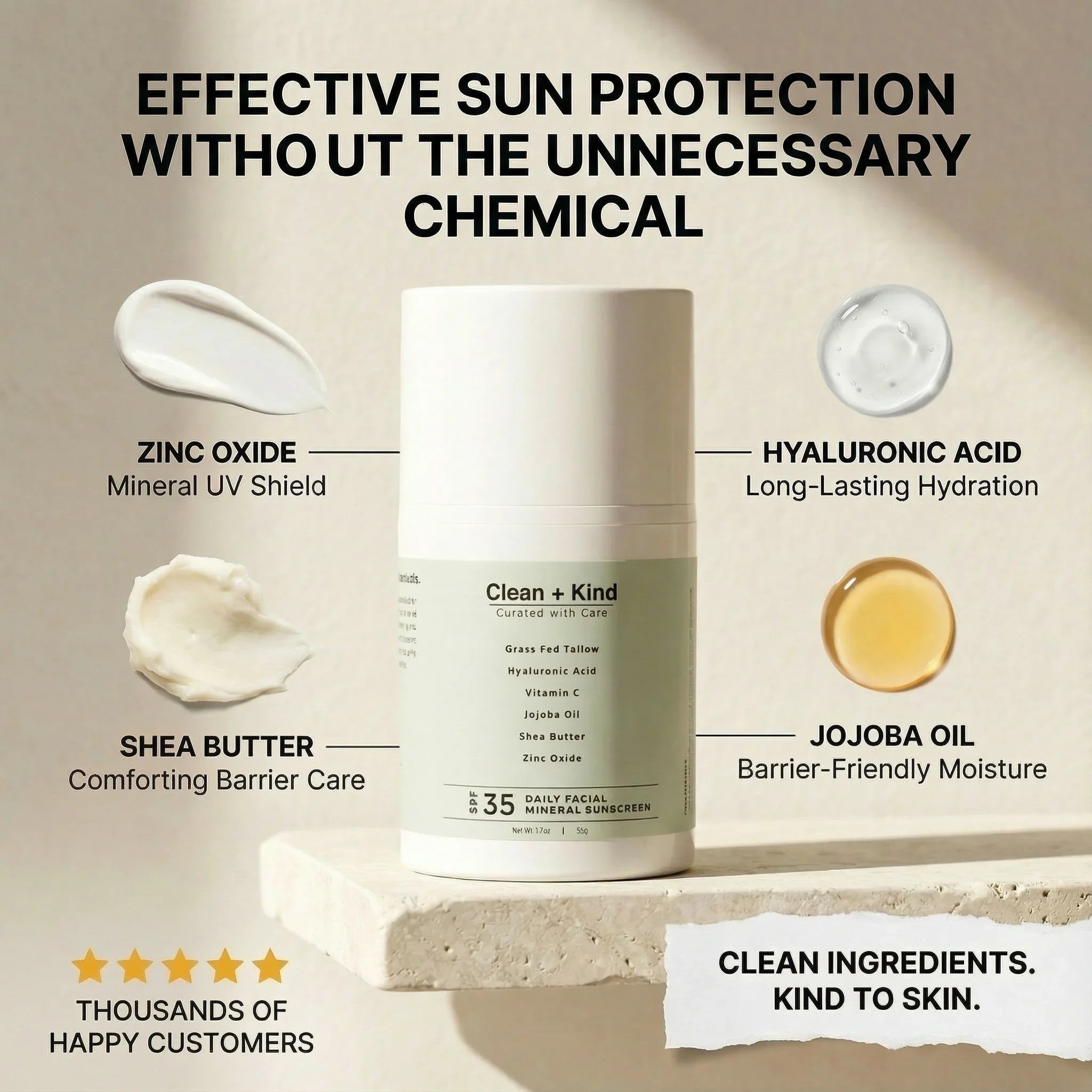 Clean + Kind Daily Moisturizing Sunscreen - SPF 35