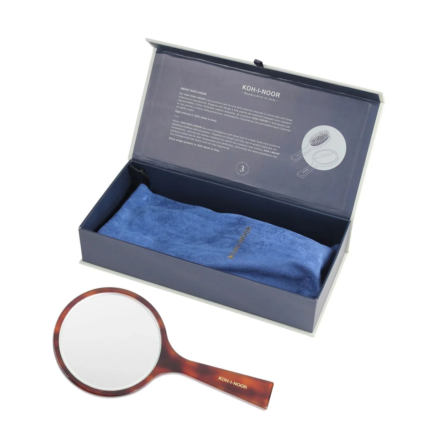 KOH-I-NOOR Luxury Hand Mirror - Classic Tortoiseshell