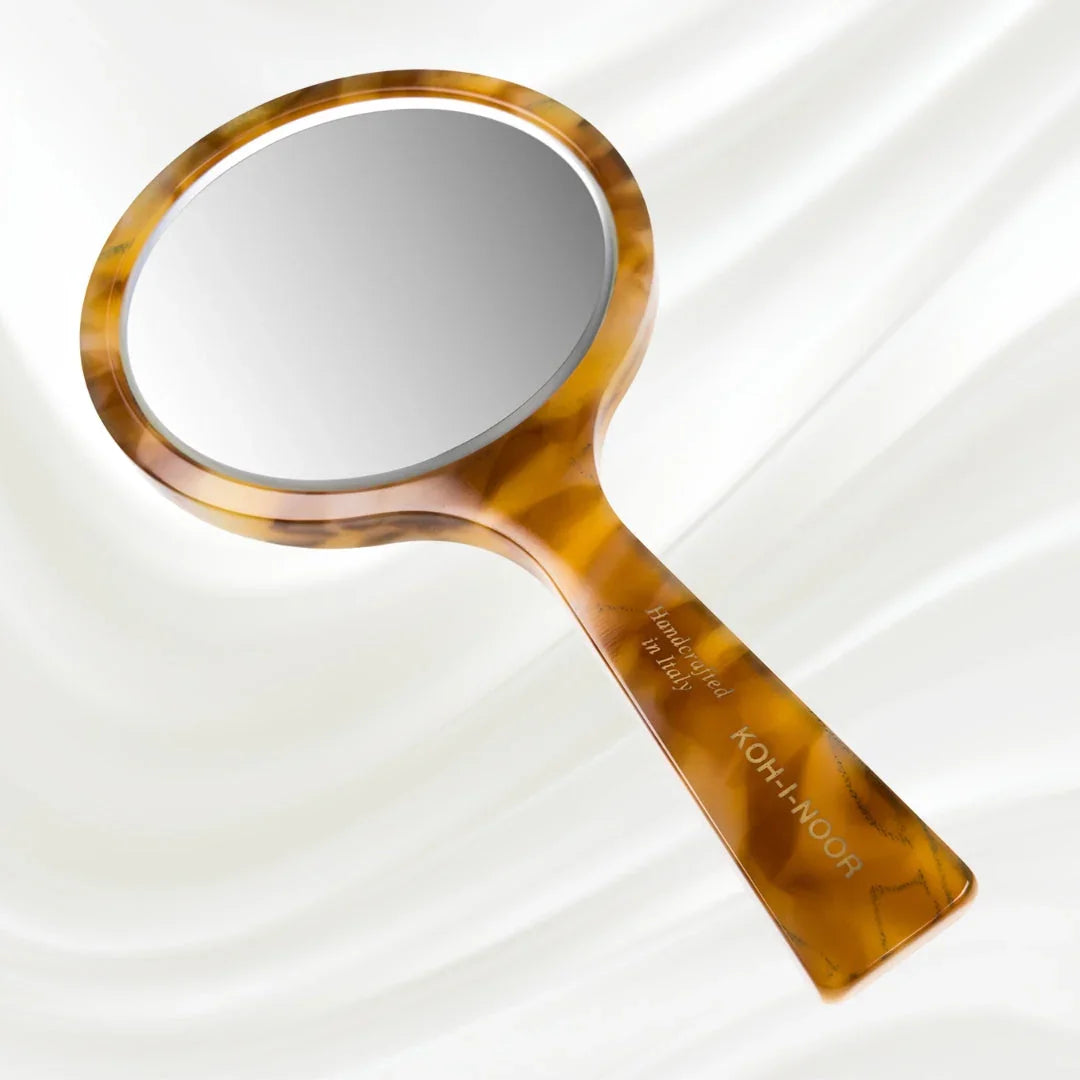 KOH-I-NOOR Luxury Hand Mirror - Honey Yellow | German Glass