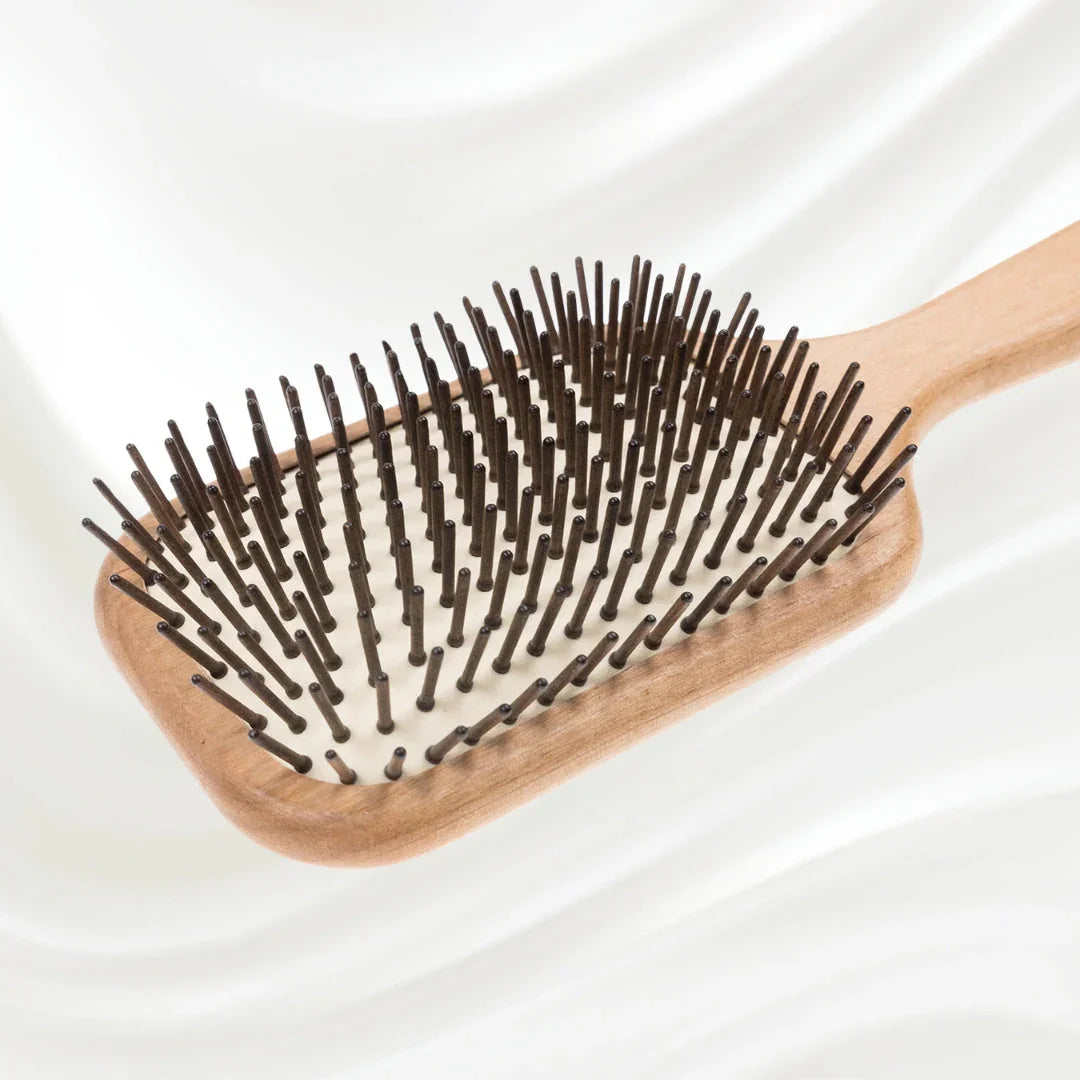KOH-I-NOOR Legno Alder Wood Paddle Brush for Long Hair & Extensions