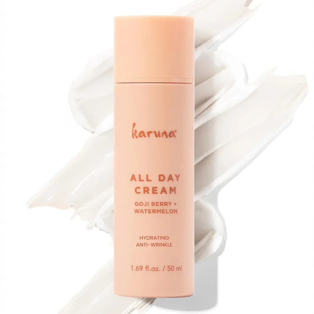Karuna All Day Moisturizing Gel Cream | Lightweight, Fast-Absorbing Moisturizer for All Skin Types | with Multi Hyaluronic Acid, Antioxidants & Rose Water for Soothing Hydration | 50 Ml