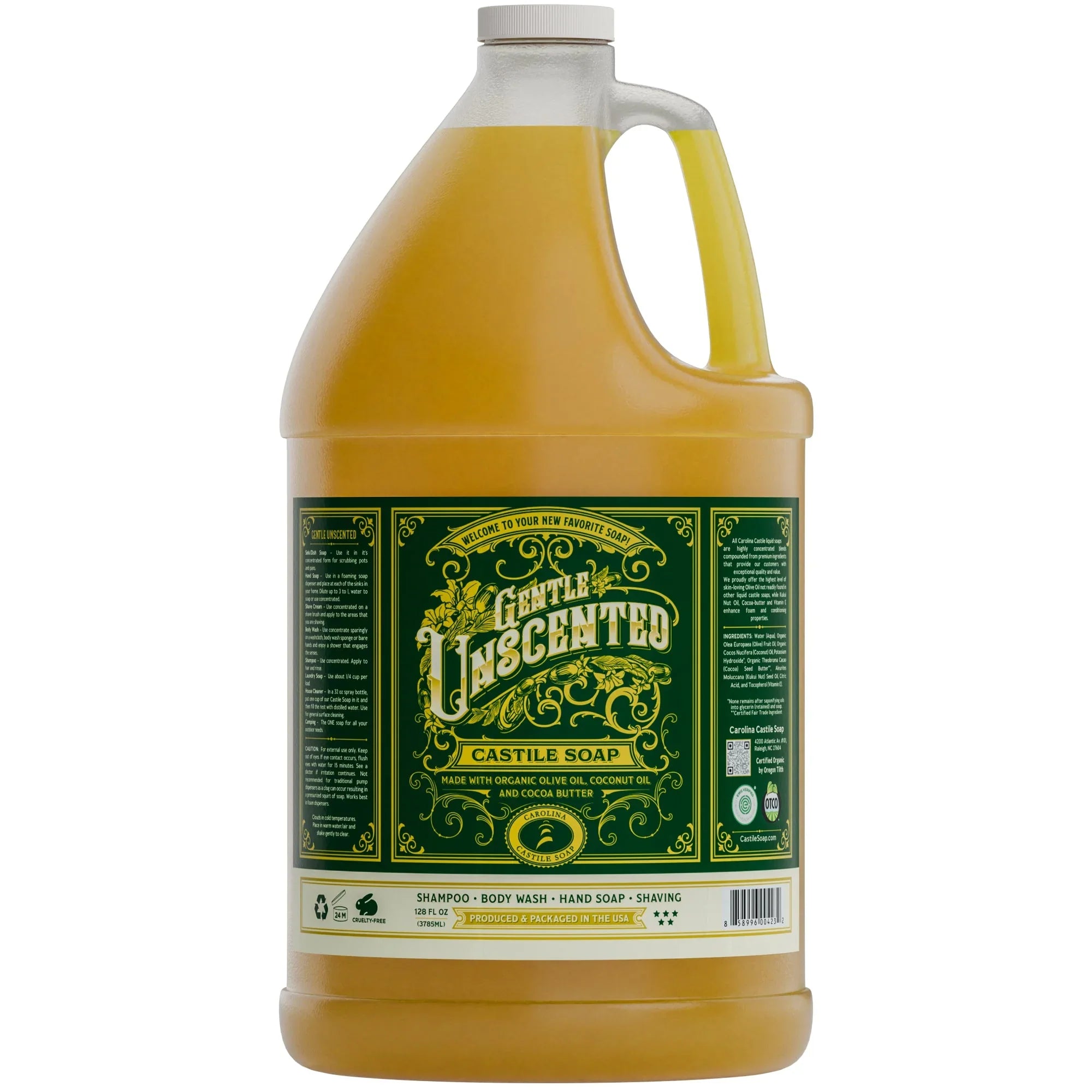 Carolina Castile Soap Gentle Unscented Castile Soap