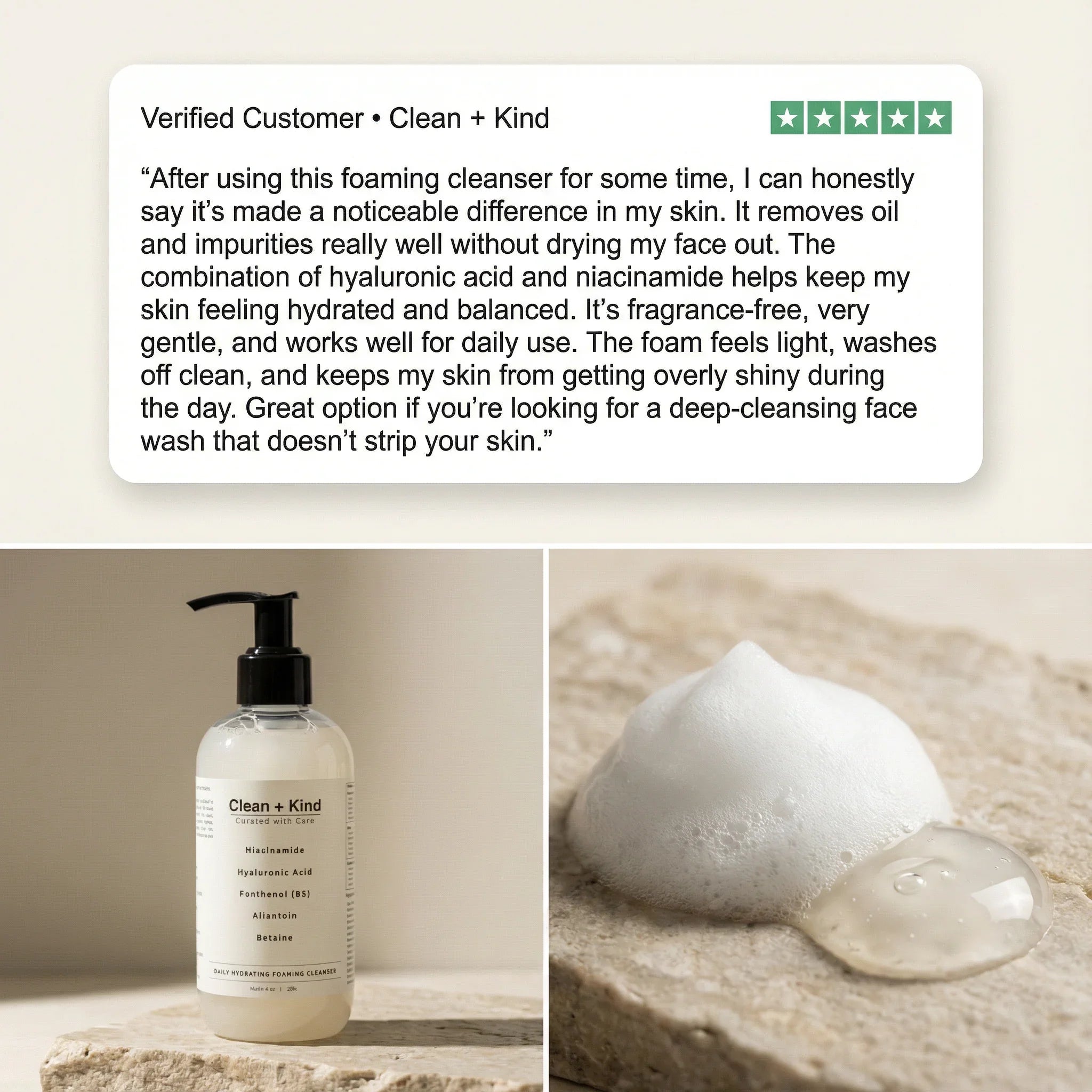 Clean + Kind Daily Facial Cleanser