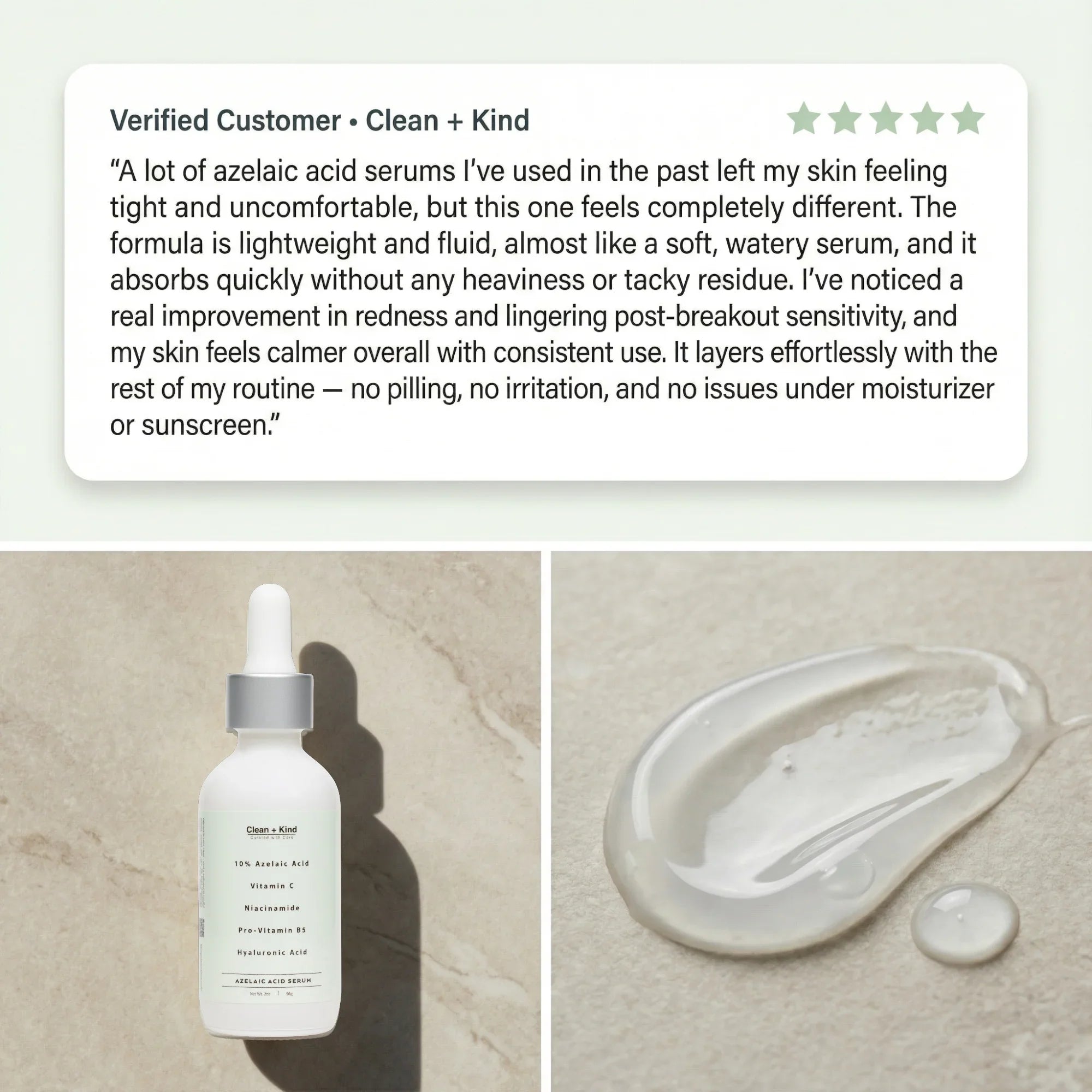 Clean + Kind Azelaic Face Serum