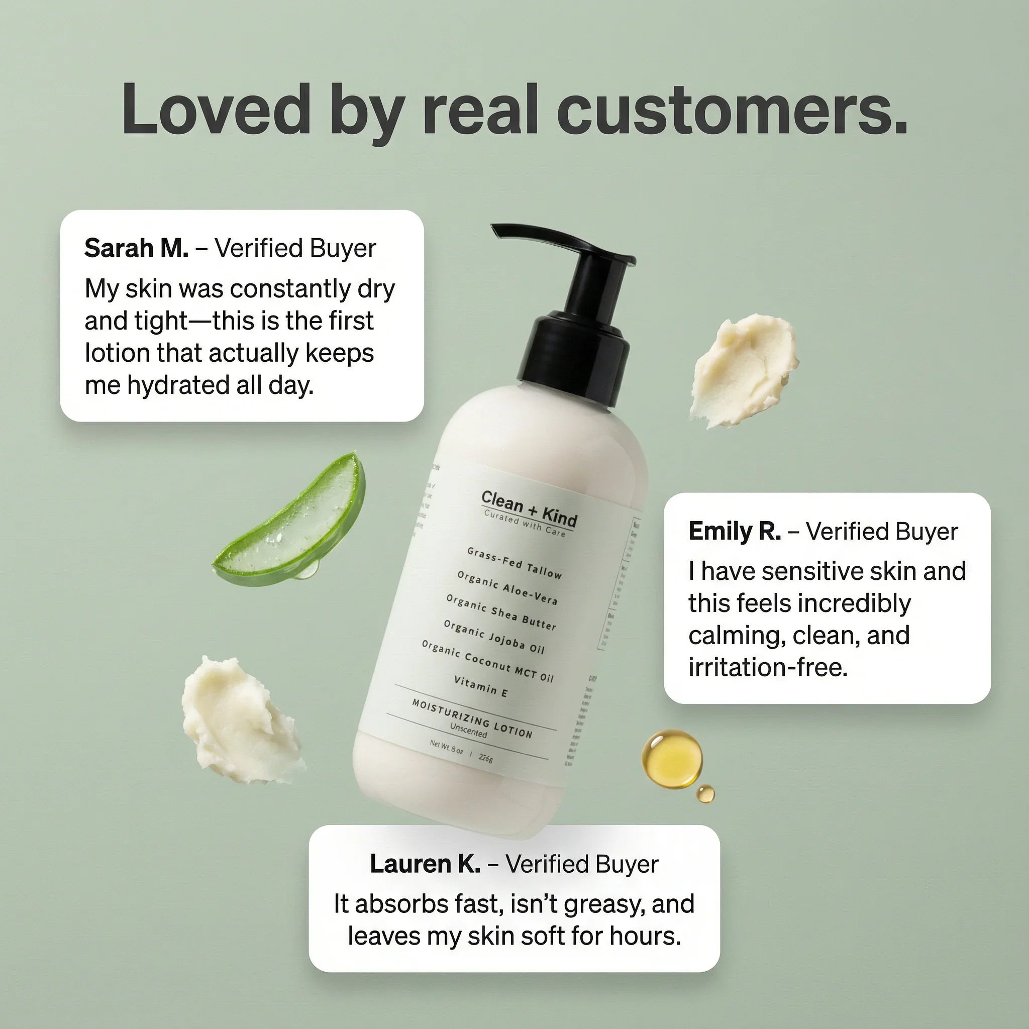 Clean + Kind Tallow Lotion