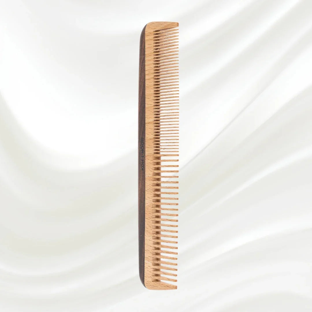 KOH-I-NOOR Legno Beech and Kotibe Wood Wide and Close Spread Tooth Comb