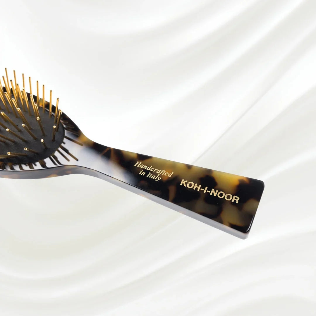 KOH-I-NOOR Luxury Pneumatic Hair Brush - Gold Pins & Cellulose Acetate