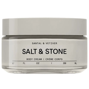 Salt & Stone Body Cream – Santal & Vetiver with Seaweed Extracts, Spirulina & Squalane (6.7 fl oz)