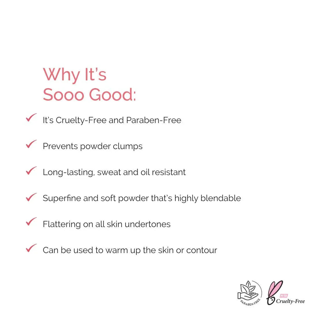 List of reasons why a product is 'Soo Good' on a white background with a logo at the bottom.