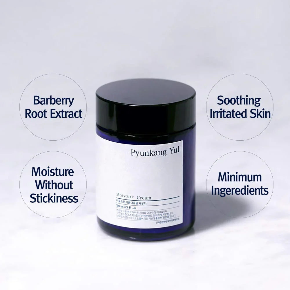 Pyunkang Yul Moisture Cream - Facial Moisturizer Shea Butter, Jojoba Oil 3.4 Fl oz