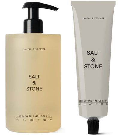Salt & Stone Santal & Vetiver Body Wash & Lotion - Image 1