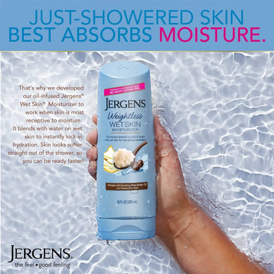 Jergens Wet Skin Moisturizer 10 Fl Oz in Shower Lotion with Shea Butter Oil - Image 4