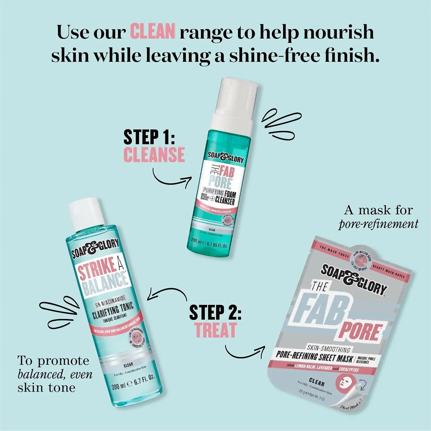 Soap & Glory No Clogs Allowed Deep Pore Cleansing Mask - Self Heating Pore Mask for Dirt & Impurities - Purifying Salicylic Acid, Grapeseed Oil Face Scrub Treatment - Pore Cleanser Face Mask (100Ml)