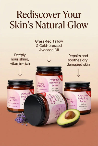 Mom’s Tallow Avocado Tallow Body Butter (8 oz) - Image 3