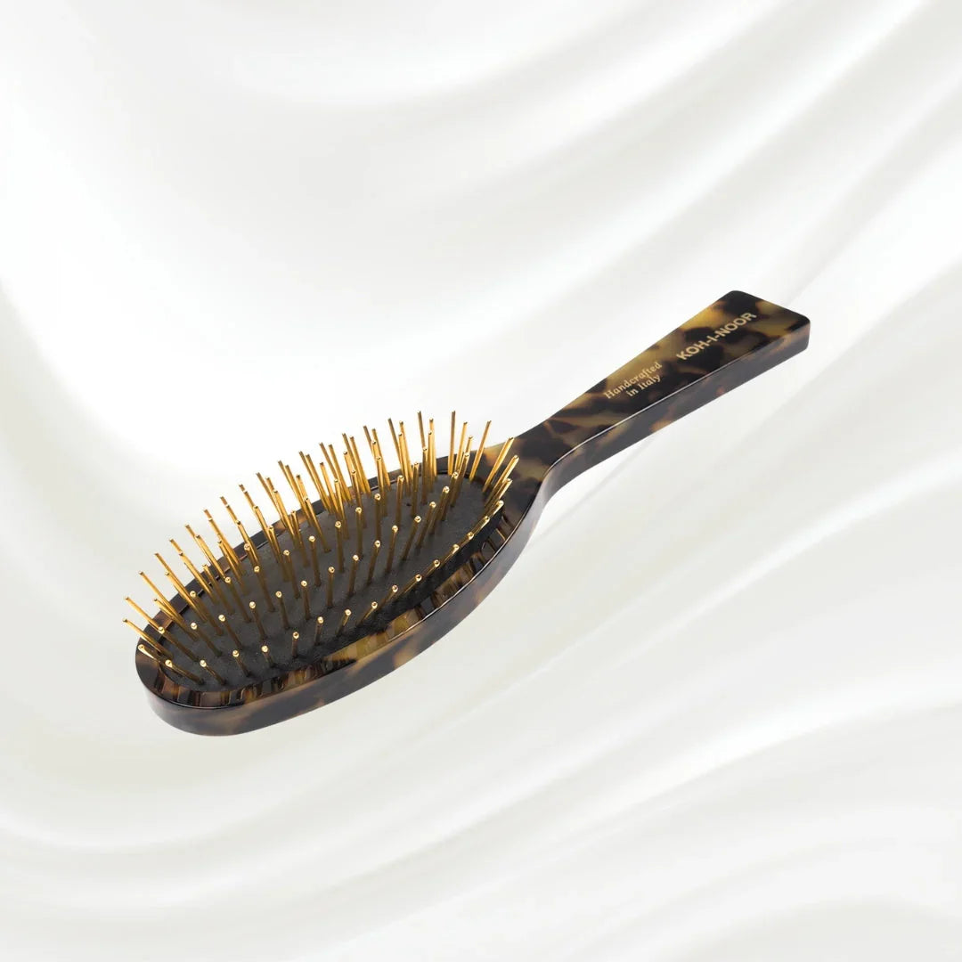KOH-I-NOOR Luxury Pneumatic Hair Brush - Gold Pins & Cellulose Acetate