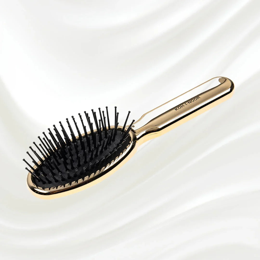 KOH-I-NOOR Metallic Pneumatic Oval Synthetic Pin Hairbrush