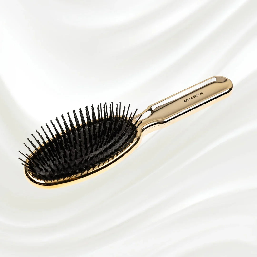 KOH-I-NOOR Metallic Pneumatic Oval Synthetic Pin Hairbrush