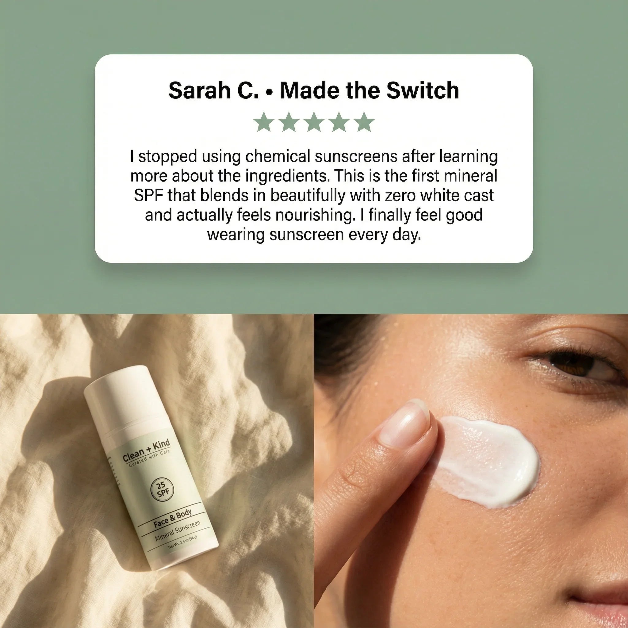 Clean + Kind Tallow Mineral Sunscreen