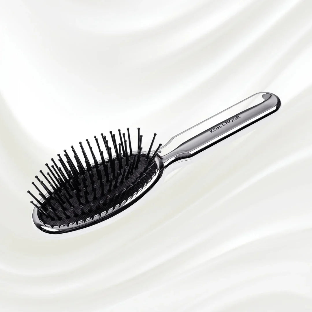 KOH-I-NOOR Metallic Pneumatic Oval Synthetic Pin Hairbrush
