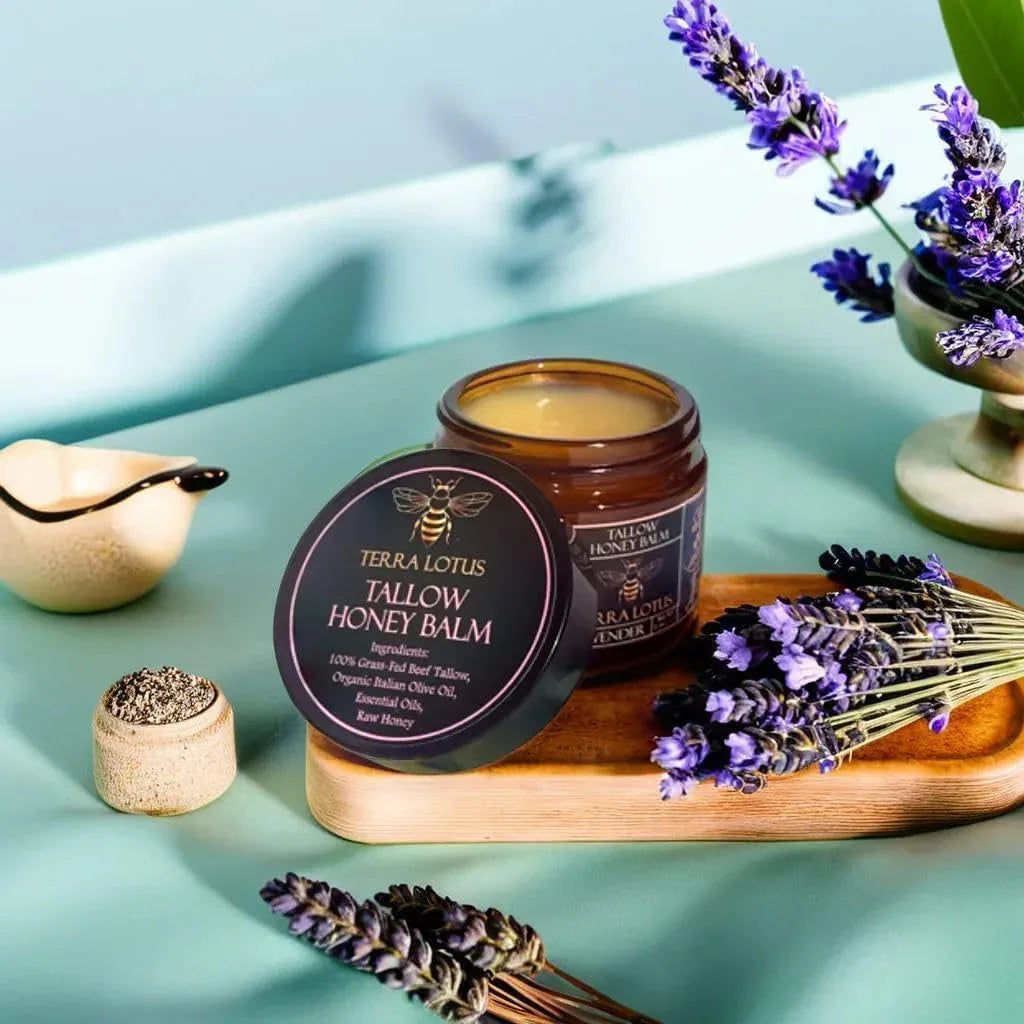 Terra Lotus - Organic Grass-Fed Beef Tallow Balm with Raw Honey