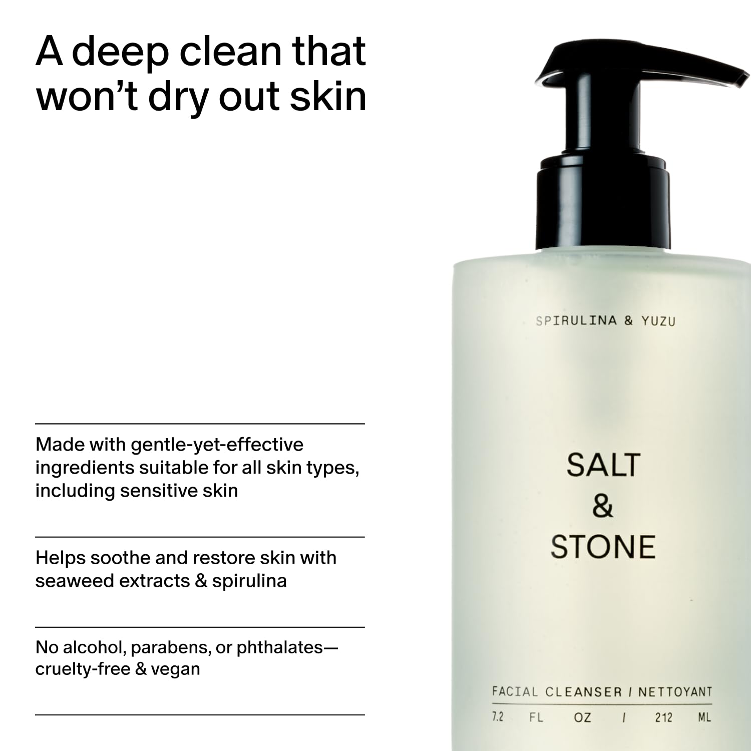 Salt & Stone Spirulina & Yuzu Facial Cleanser
