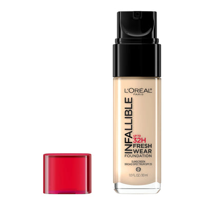 L'Oreal Paris Lightweight Foundation, 411 Beige Ivory, 1 Fl Oz, Packaging May Vary - Image 1