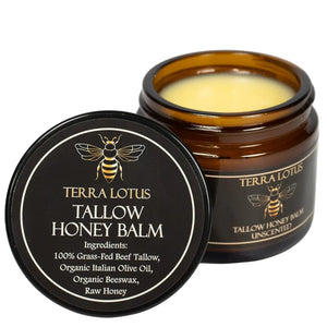 Terra Lotus - Organic Grass-Fed Beef Tallow Balm with Raw Honey