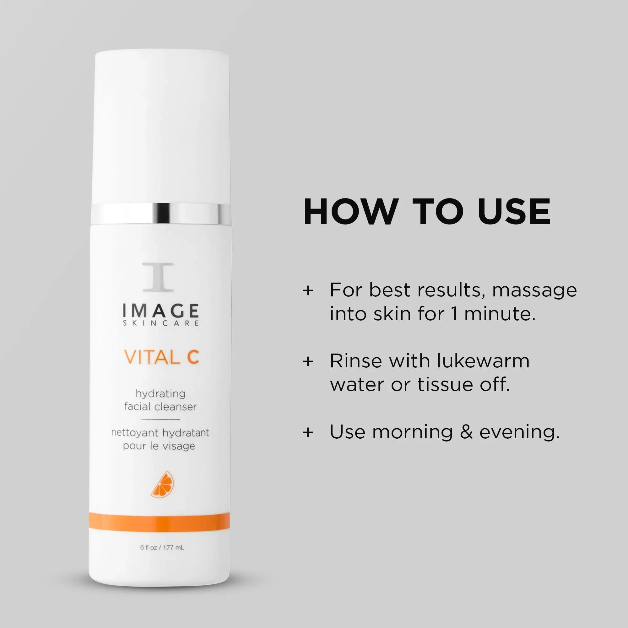 IMAGE Skincare VITAL C Hydrating Facial Cleanser with Vitamin C, E and A, 6 fl oz