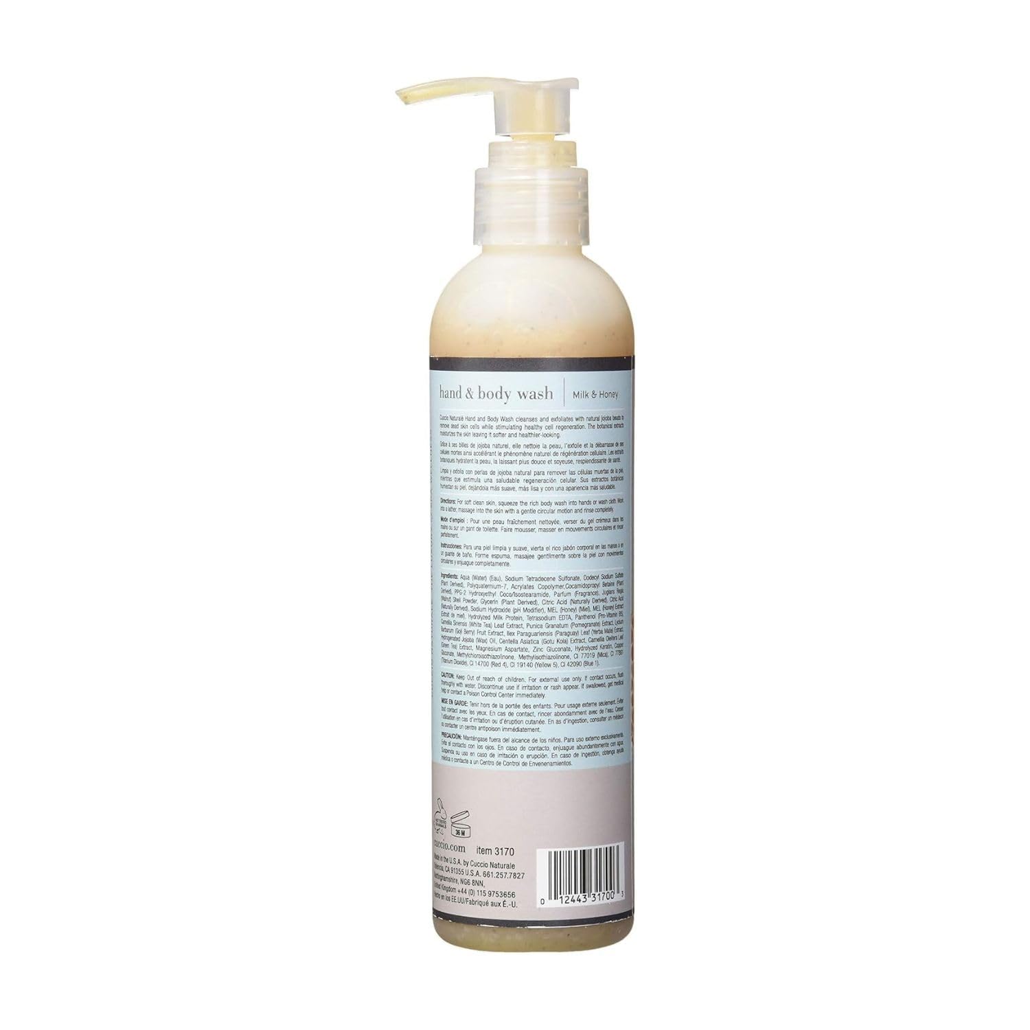Cuccio Milk & Honey Body Wash