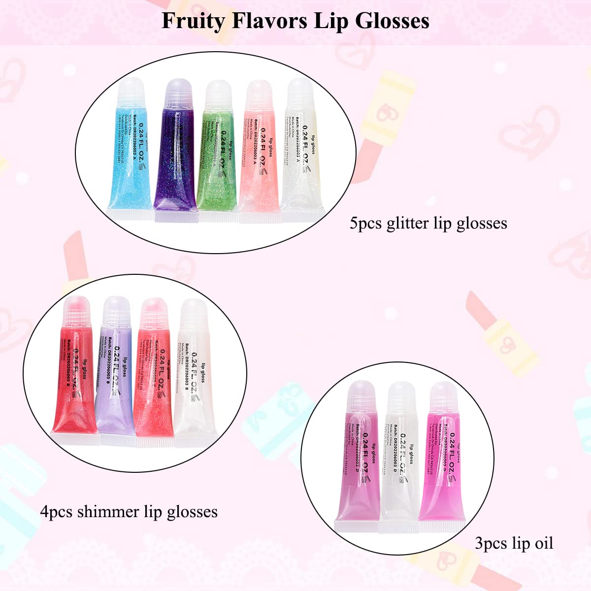 M&U MAKE YOU UP Glitter Lip Gloss Set