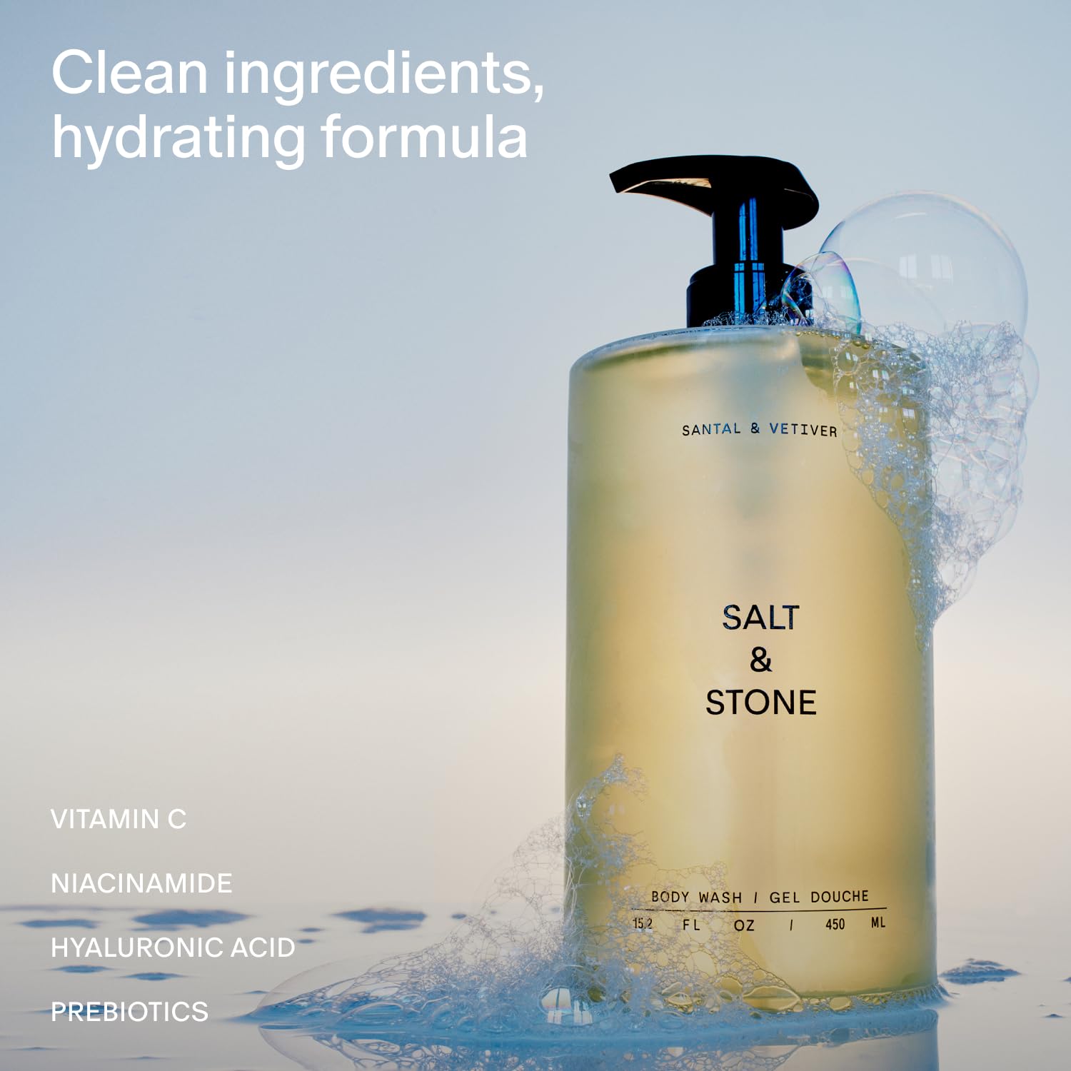 Salt & Stone Santal & Vetiver Body Wash & Lotion